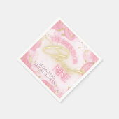 Cloud Nine 9 Glow Roze Gouden Glitter Bruiloft Fee Servet (Hoek)