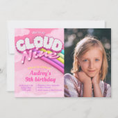 Cloud Nine - 9e verjaardag - meisje Kaart (Voorkant)