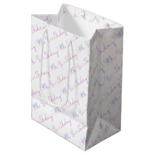 Cloud Nine 9th Birthday Gift Bag – Pastel Typograp Medium Cadeauzakje