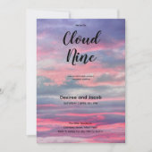 Cloud Nine Baby Boy Shower Invitations (Devant)