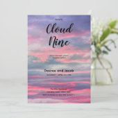 Cloud Nine Baby Boy Shower Invitations (Debout devant)