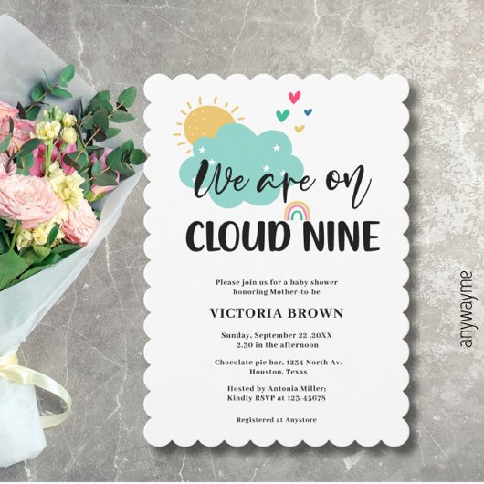 Cloud NIne Baby Shower Invitation