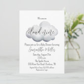 Cloud Nine Baby shower Invitation Kaart (Staand voorkant)