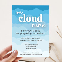 Cloud Nine Baby shower Invitation