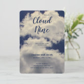 Cloud Nine Baby Shower Invitations Kaart (Staand voorkant)