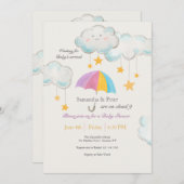 Cloud Nine Baby shower Kaart (Voorkant / Achterkant)