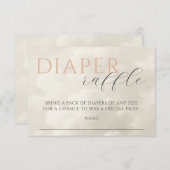 Cloud Nine Baby shower luierkrabbel Informatiekaartje (Voorkant / Achterkant)