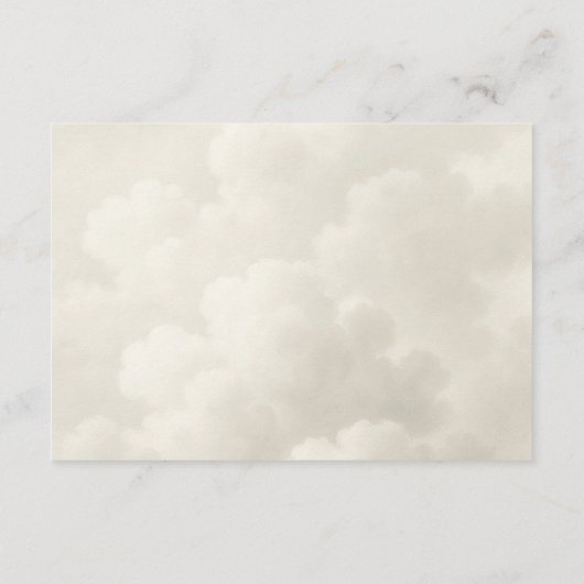 Cloud Nine Baby shower luierkrabbel Informatiekaartje (Achterkant)