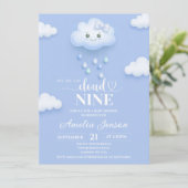Cloud Nine Baby Shower Uitnodigingen (Staand voorkant)