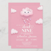 Cloud Nine Baby Shower Uitnodigingen (Voorkant / Achterkant)