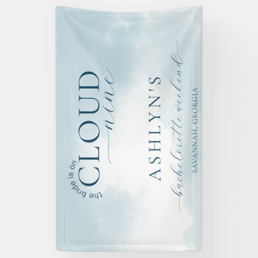 Cloud Nine Bachelorette Weekend Banner (Verticaal)