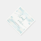 Cloud Nine Blauw en Witte Bruidsdouche dromerig Servet (Hoek)