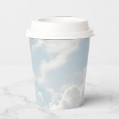 Cloud Nine Blauwe Bewolkte Hemel Moderne Bruidsdou Papieren Bekers (Achterkant)