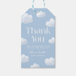 Cloud Nine Blue Cloud Baby shower Cadeaulabel