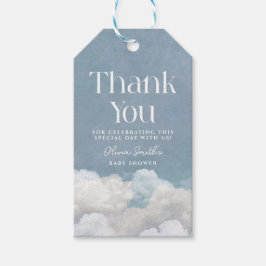 Cloud Nine Blue Cloud Baby shower Cadeaulabel