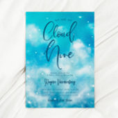 Cloud Nine Boy Baby shower Invitation Kaart