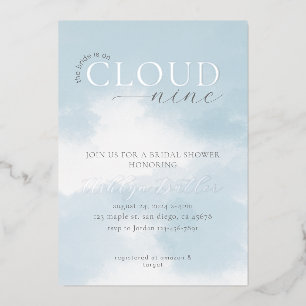 Cloud Nine Bruidsfeest Uitnodiging