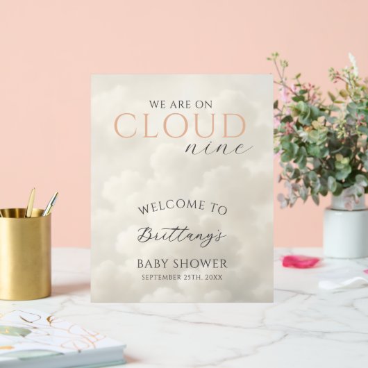 Cloud Nine Clouds Baby Shower Welcome (Mariage)