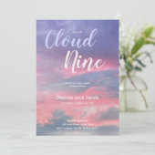Cloud Nine Gender Neutral Baby Shower Invitations (Debout devant)