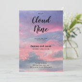 Cloud Nine Girl Baby Shower Invitations (Debout devant)