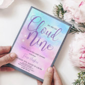 Cloud Nine Invitation Baby shower fille.
