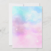 Cloud Nine Invitation Baby shower fille. (Dos)