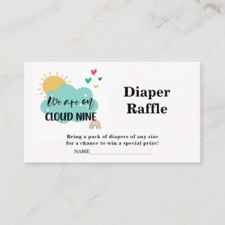 Cloud Nine Luiers Verloot Baby Shower Kaart