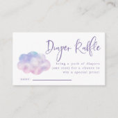 Cloud Nine Meisje Luier Raffle Ticket Informatiekaartje (Voorkant)