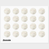 Cloud Nine Modern Baby shower Ronde Sticker (Vel)