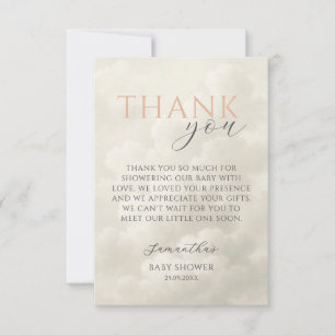 Cloud Nine Moderne Baby Shower Dankjewel Bedankkaart