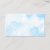 Cloud Nine Pastel Blue Display Vrijgezellenfeest Informatiekaartje (Achterkant)