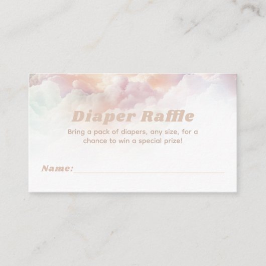 Cloud Nine Rainbow Cloud Baby shower Boeken Informatiekaartje (Voorkant)