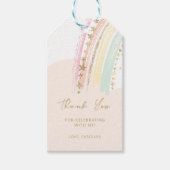 Cloud Nine Regenboog Verjaardag Cadeaulabel (Voorkant)