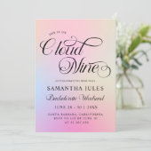 Cloud Nine Roze Gradient Bachelorette Weekend Kaart (Staand voorkant)