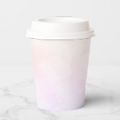 Cloud Nine Simple Chic Pastelblauwe Bruiloftsfeest Papieren Bekers (Achterkant)