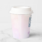 Cloud Nine Simple Chic Pastelblauwe Bruiloftsfeest Papieren Bekers (Rechts)