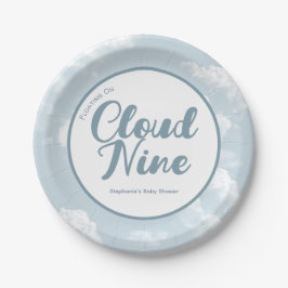 Cloud Nine Sky - Aangepast Baby shower Beschikbaar Papieren Bordje