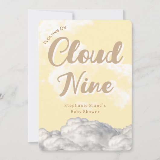 Cloud Nine Sky - Uitnodiging voor aangepast Baby s (Voorkant)
