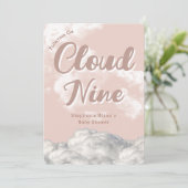 Cloud Nine Sky - Uitnodiging voor aangepast Baby s (Staand voorkant)