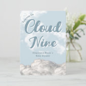 Cloud Nine Sky - Uitnodiging voor aangepast Baby s (Staand voorkant)