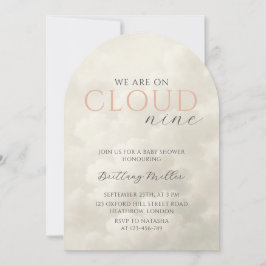 Cloud Nine White Clouds Arch Baby shower Kaart