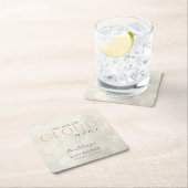 Cloud Nine White Clouds Baby shower Vierkante Kartonnen Onderzetter (Insitu)