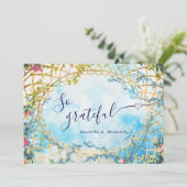 Cloud Nine Wonderschone Rococo Revival Bruidsmeisj Bedankkaart (Staand voorkant)