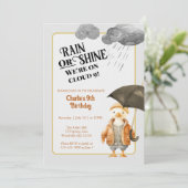 Cloud Nine Woodland Animal Negende verjaardag Kaart (Staand voorkant)