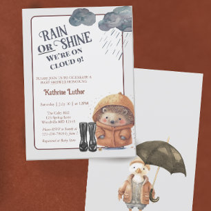 Cloud Nine Woodland Hedgehog Baby shower Kaart