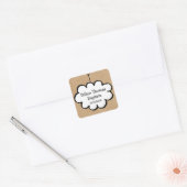 Cloud on a String Doopsgezinde gunst Vierkante Sticker (Envelop)