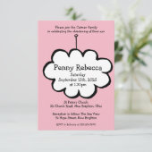 Cloud on a String Uitnodiging (Staand voorkant)