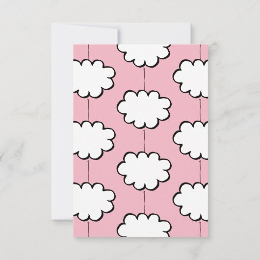 Cloud on a String Uitnodiging (Achterkant)