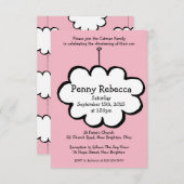 Cloud on a String Uitnodiging (Voorkant / Achterkant)