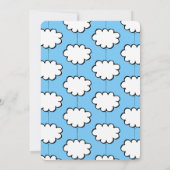Cloud op een String Baby shower Uitnodigen Kaart (Achterkant)
